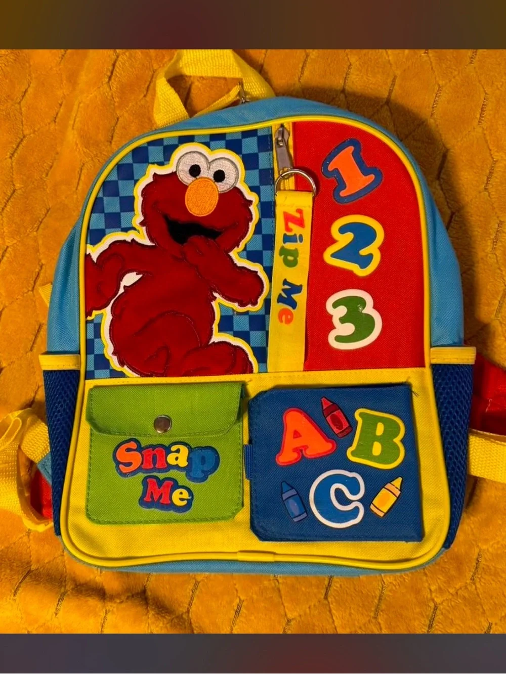 Sesame Street Elmo Learning Backpack - Blue, Red, Yellow, Green